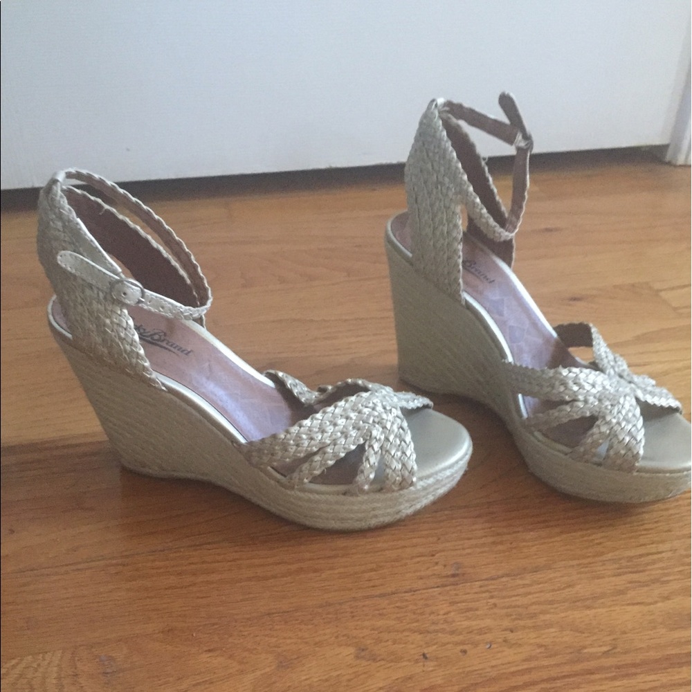 Lucky Brand ankle strap wedge sandals